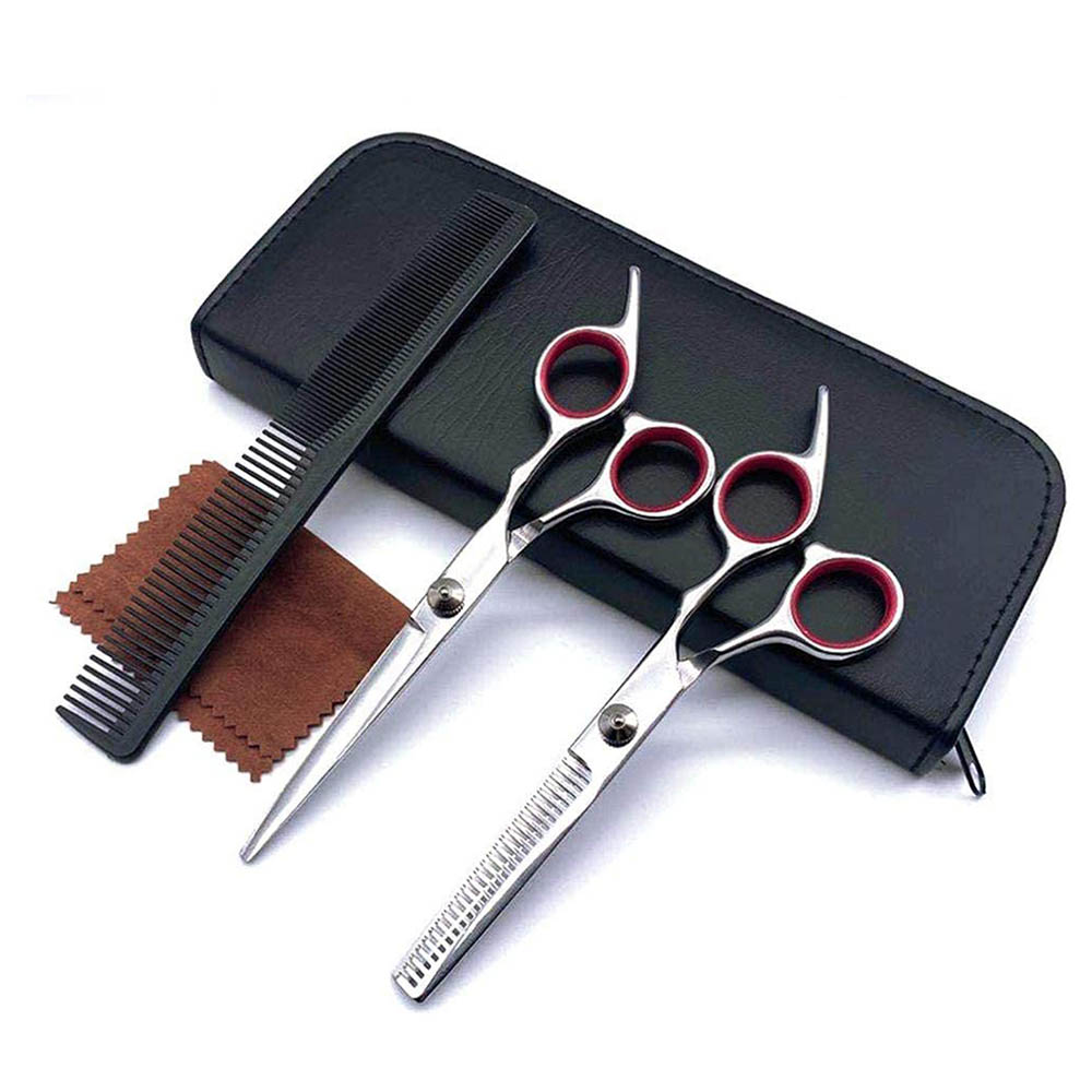 Barber Scissors set including Hair Thinning & Cutting Scissor with Leather Case